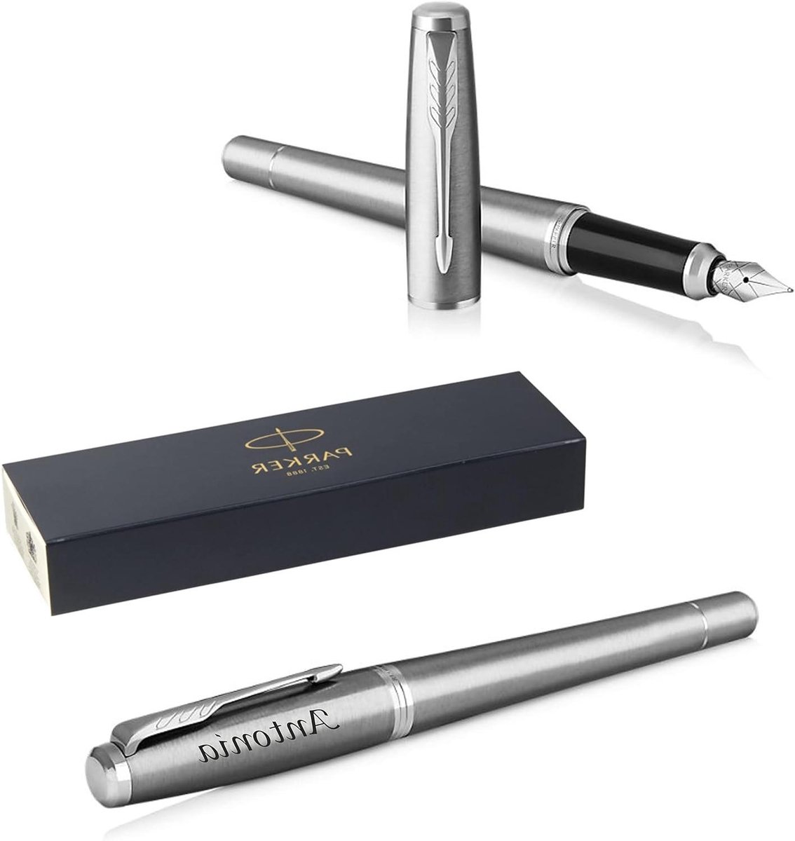 Vulpen met Gravure - Gepersonaliseerde Pen Schrijfgerei - Cadeau Geven - Precisie Lasergravure - 17.7 mm - Blauw