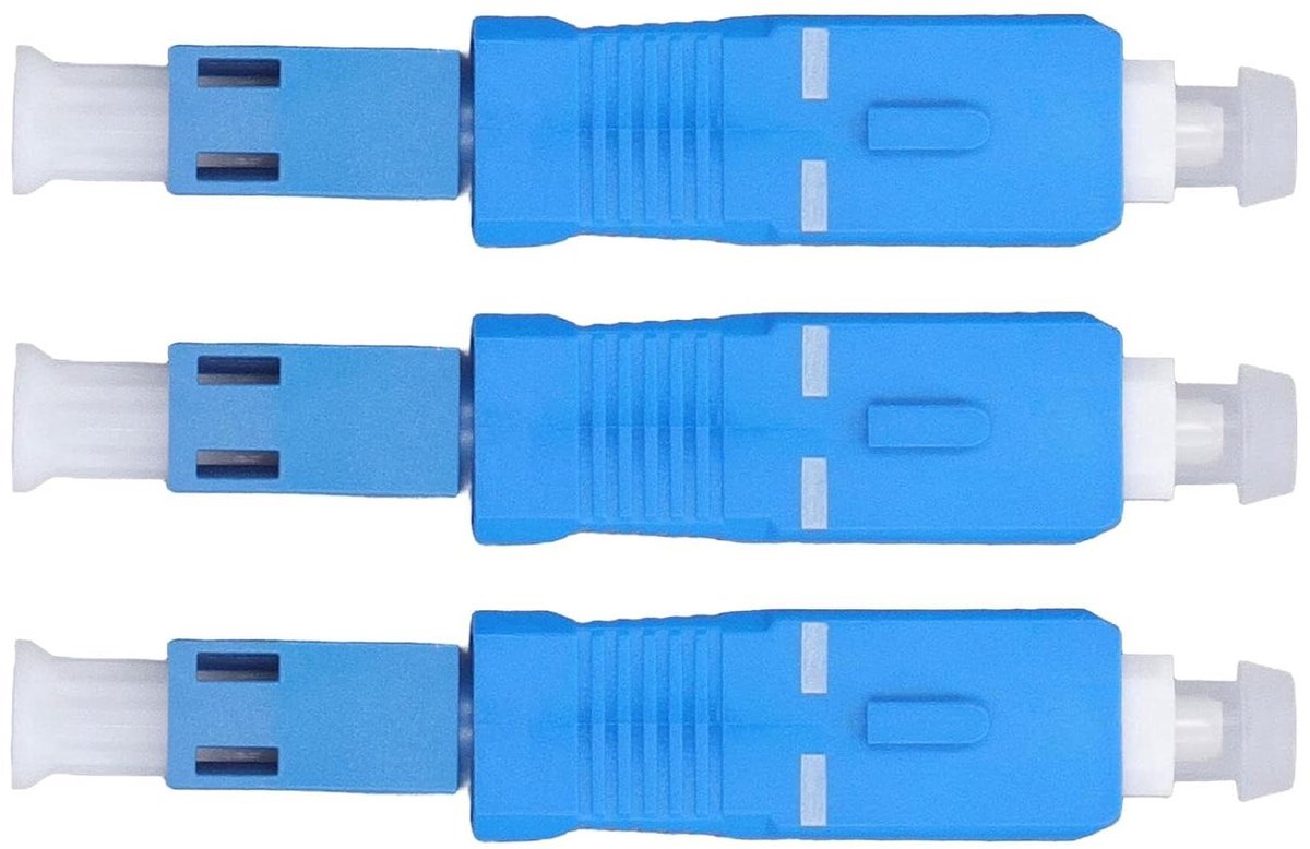 Optische Vezeladapter - SC naar LC Koppeling - Netwerk Verbinding - Laag Invoegverlies - 3 stuks - Wit