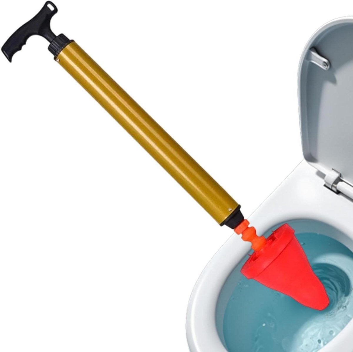Toilet Plunjer - Afvoerontstopper Ontstopper - Afvoeren Ontstoppen - Verzegeld Zuigerontwerp - 62 cm - Roestvrij Staal