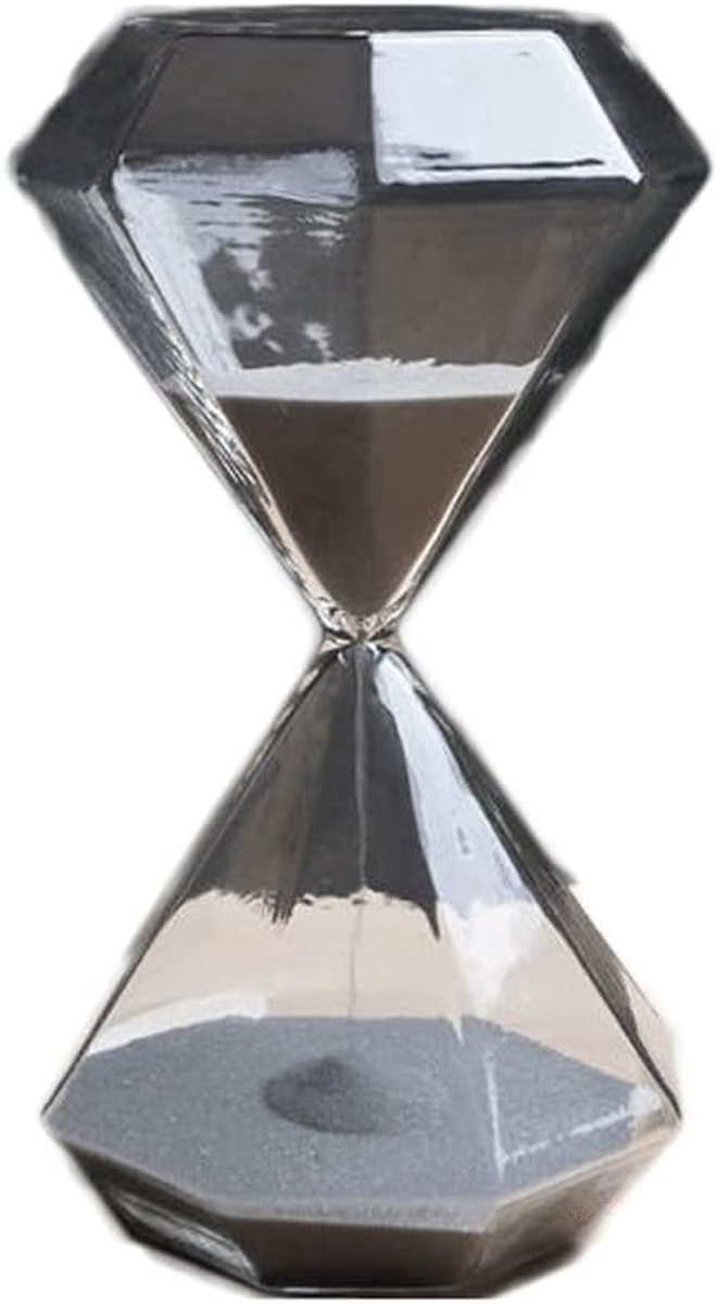 Zandloper Timer - Zandklok Tijdmeter - Tijd Beheren - Scandinavisch Design - 5/15/30 Minuten - Grijs