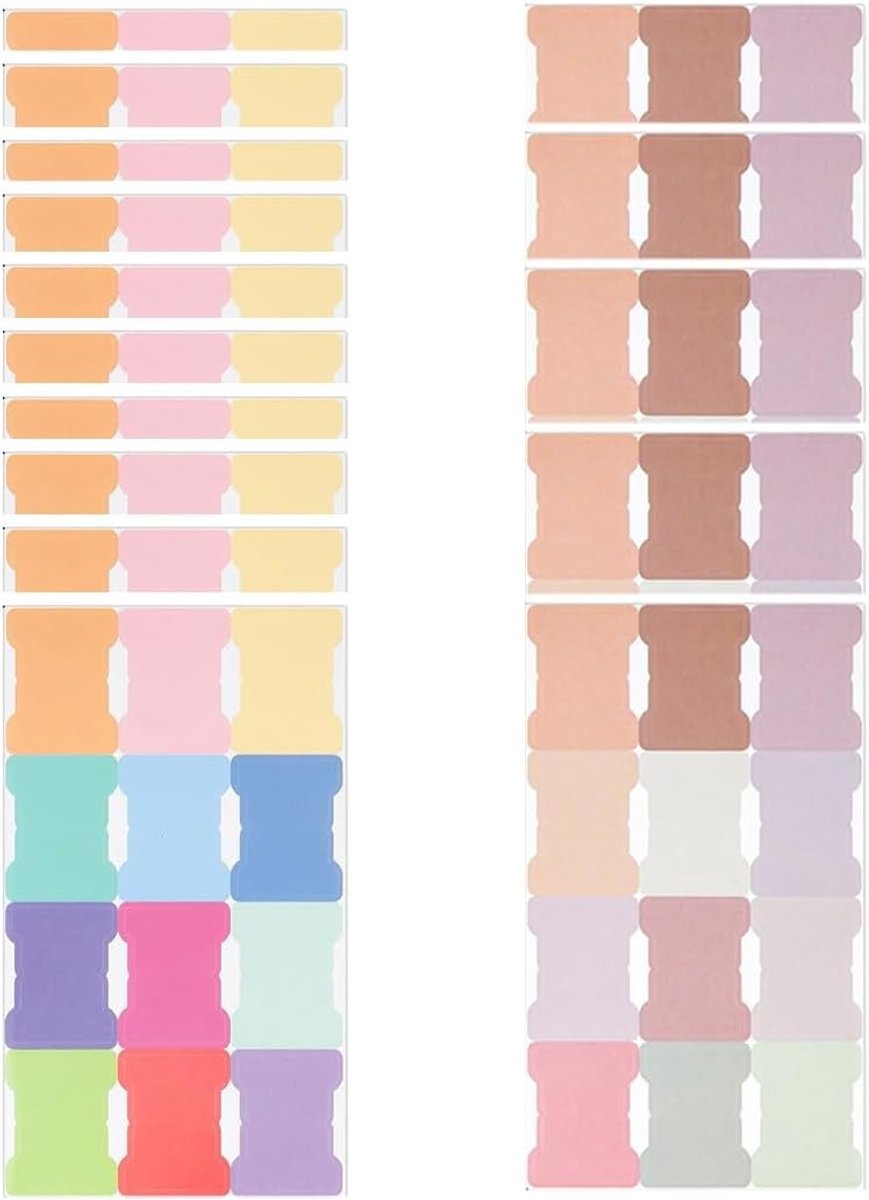 Set van 15 Schrijfbare Plaknotities Index Tabs met Pen - Pastel Kleurige Zelfklevende Labels voor Kantoor, School en Planners