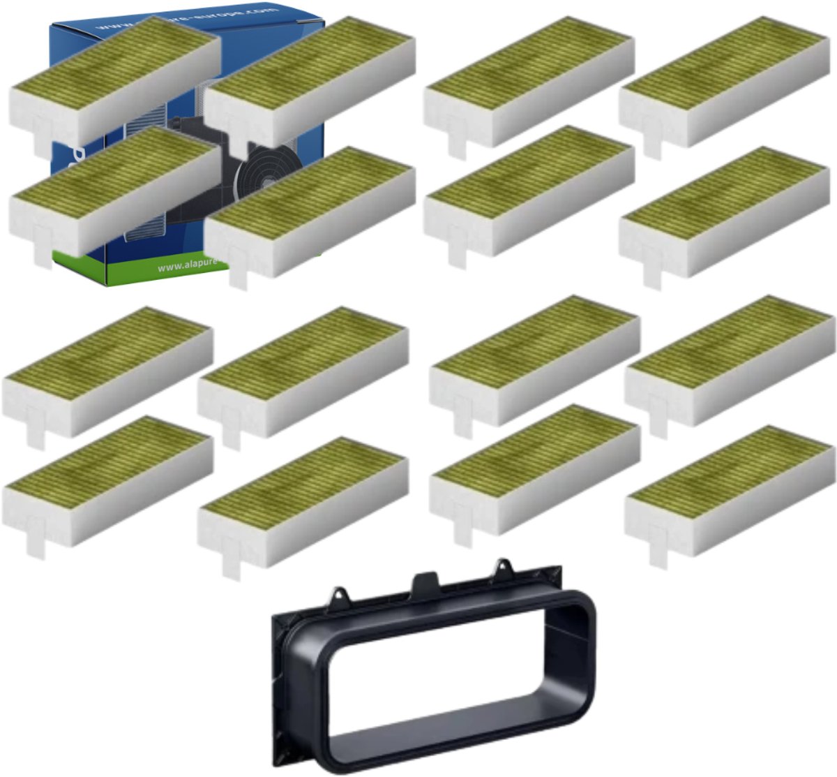 4x CleanAir Koolstoffilterset voor Siemens 17007113 / HZ9VRUD0