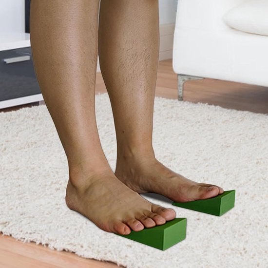 Yoga Wig Blokken - Fitness Ondersteuning - Balans Training - Duurzaam EVA Schuim - 2 Stuks - Groen — afbeelding 2