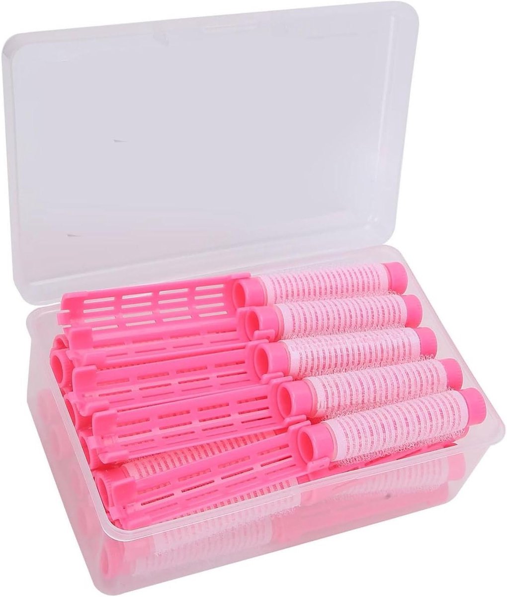 Haar Perm Staven - Krulspelden Haar Roller - Haar Krullen - Geen Haar Schade - 20 stuks - Roze