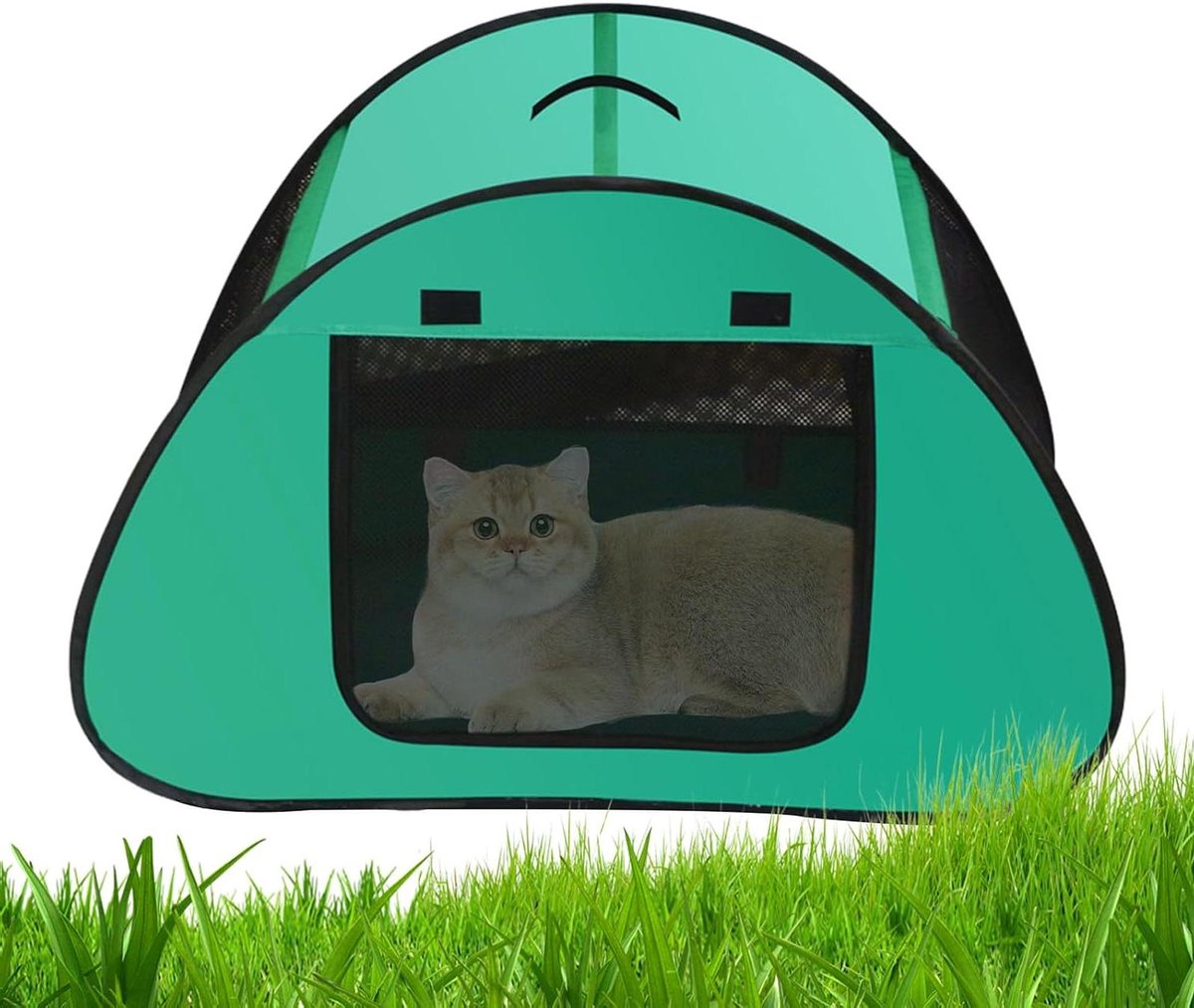 Verkoelend Buitenhok Katten - Kattenhuis Opvouwbaar - Huisdier Ontspanning - Ademende Tent - 70x45x50 cm - Niet gespecificeerd