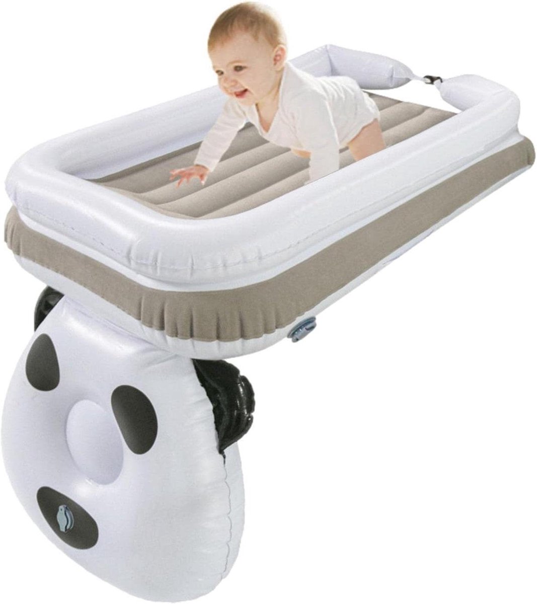 Vliegtuigbed Peuter - Luchtmatras Kinderen - Comfortabel Reizen - Snel Opblaasbaar - 162cm - Panda