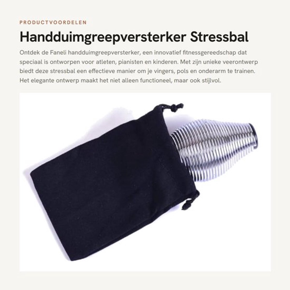 Handduimgreepversterker Roestvrij Staal - Stressbal - Krachttrainer - Vinger/Pols/Arm Trainer - Draagbaar/Lichtgewicht - Full Palm Design
