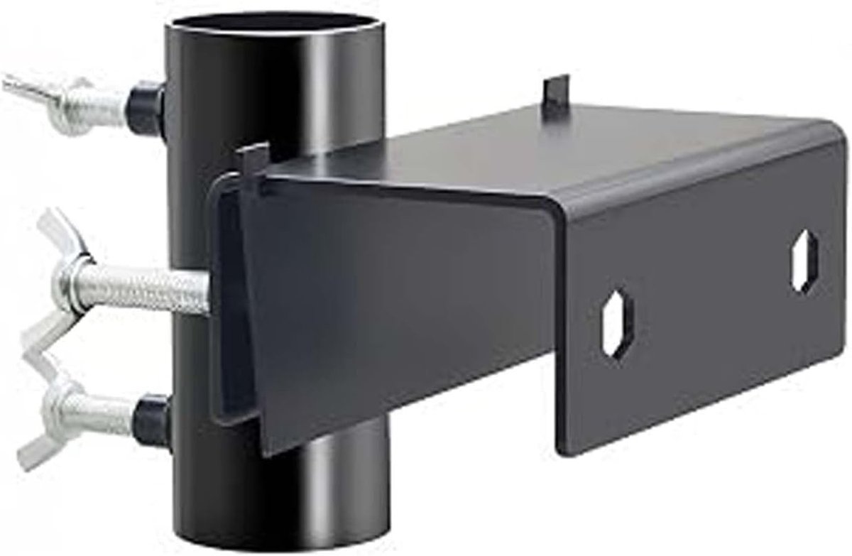 Parasolhouder voor balkon - Metaal - Geschikt voor parasolstangen tot 36 mm - Voor bevestiging aan balkonleuningen tot 6,6 cm dik