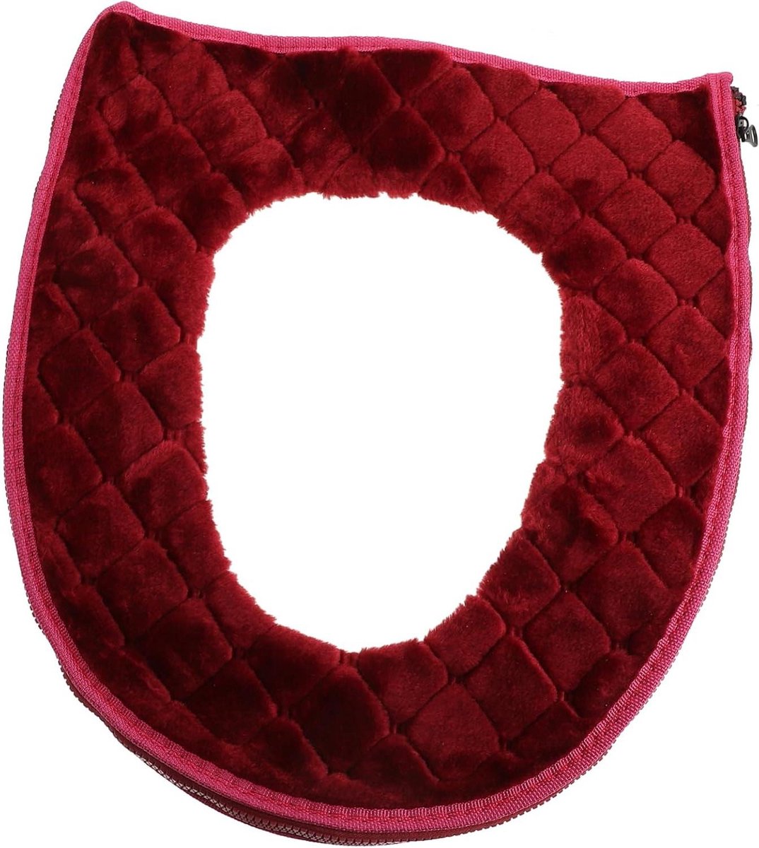 Toiletbril Hoes - Toiletkussen Pad - Comfort Verhogend - Wasbaar Met Rits - 43 x 37 x 2 cm - Grijs
