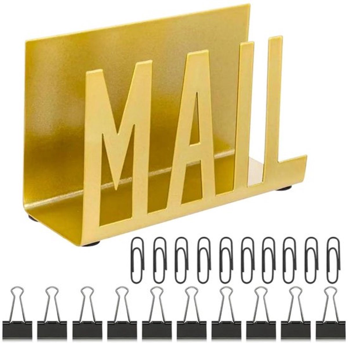 Brievensorteerder Metaal - Elegante Brievenhouder voor Tafelblad, Brievenstandaard voor Documenten, Standaard met Briefopener, Organizer voor Kantoor, School, Rekeningen, Documenten