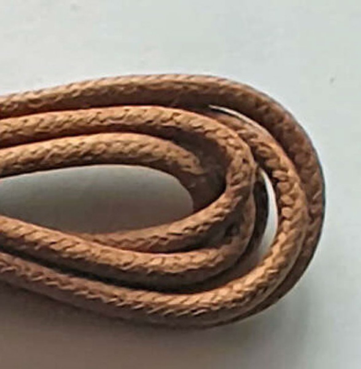 75cm - beige lichtbruin - dunne ronde wax veter - 2.5mm - Colman Marla Waxed