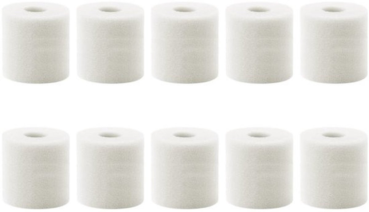Filterspons Geschikt voor Eheim - Filterspons Aquarium - Filtermateriaal - Biofiltratie - 10 Stuks - Hoogte 58mm