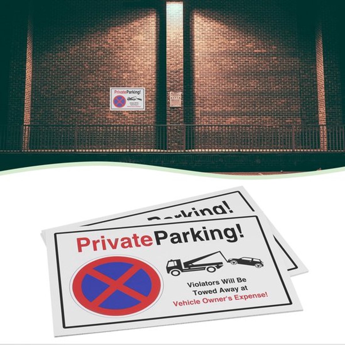 Parkeerverbod Bord 30x20 cm - 3-delige Set - Geen Parkeren Herinnering - Stijve Schuimplaat - Duurzaam - Ideaal voor Buiten - Parkeerbord