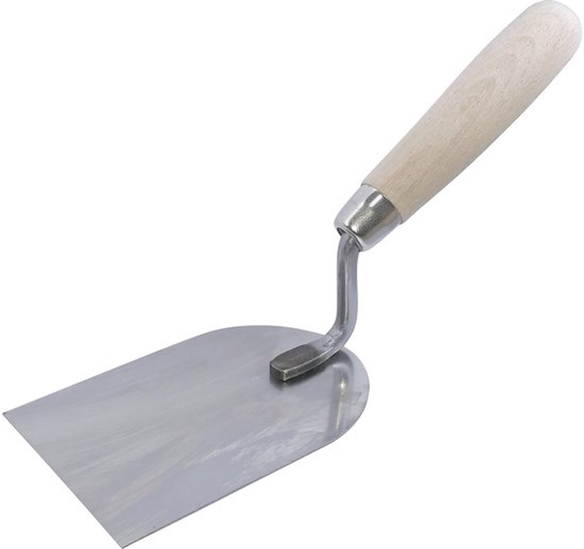 Gipskelle 80 x 120 mm - Stuctroffel - Metselaarspaan - Roestvrij Staal - Houten Handgreep - Vierkante Punt - Troffel