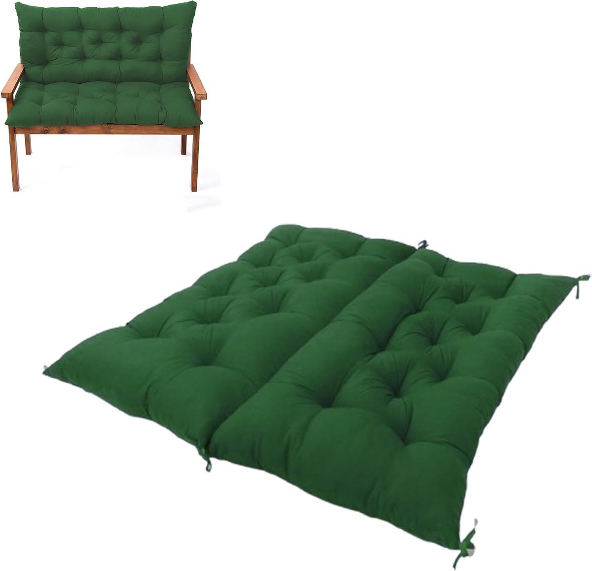 Bankkussen met Rugleuning - Schommelkussen Terrasstoel - Buiten Ontspannen - PP Katoen Vulling - 120 x 100 x 8 cm