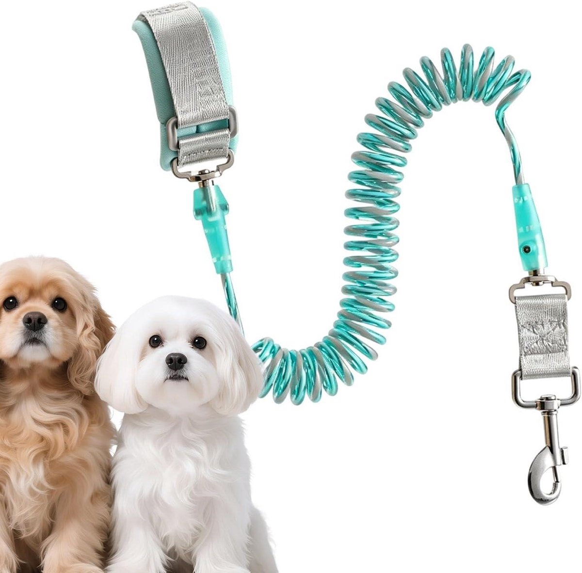 Hondenlijn - Touw Hond - Handsfree Wandelen - Klittenvrij Draaisysteem - 250 cm - Groen