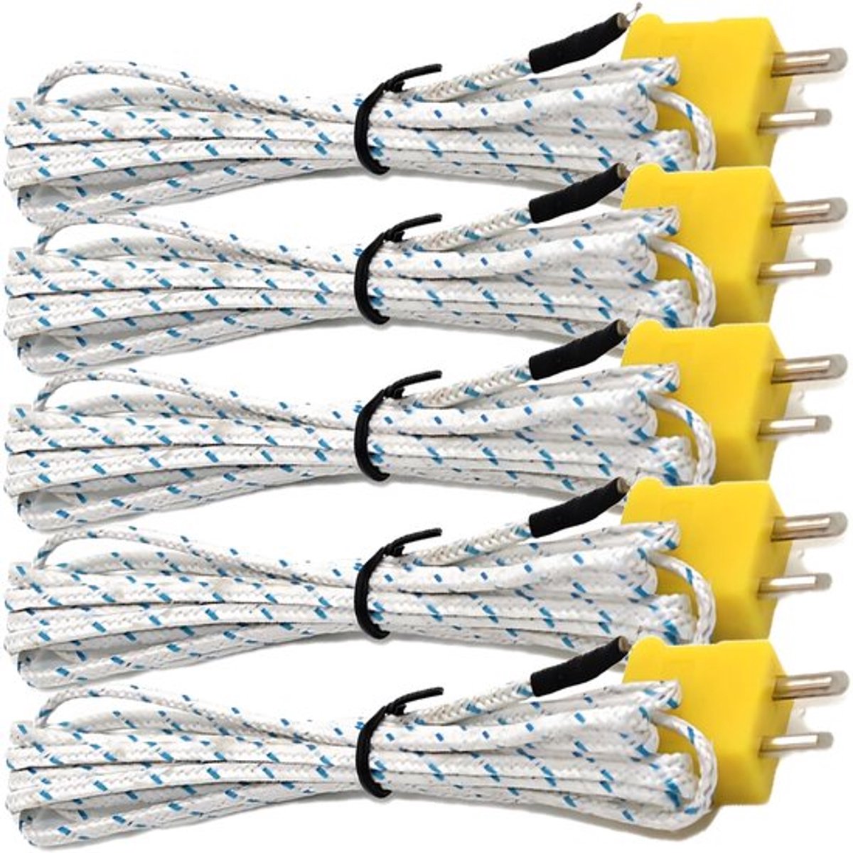 Temperatuursensor K-type 5 stuks - Thermokoppel - Kabellengte 3 meter - Meetbereik -40 tot 350 °C - Hoogwaardig materiaal - Professioneel temperatuurmeetinstrument