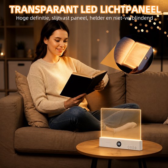 Leeslampje voor Boek - Platte LED Boeklamp - Boekenlegger Boeklamp - Platte Leeslamp - Oplaadbaar USB C - 3 Lichtkleuren Dimbaar met Timer - Geschikt om 's avonds te lezen — afbeelding 5