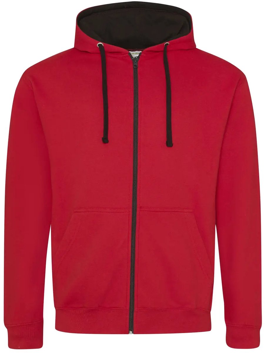 Just Hoods Varsity Zoodie JH053 FIRE /JET Zwart