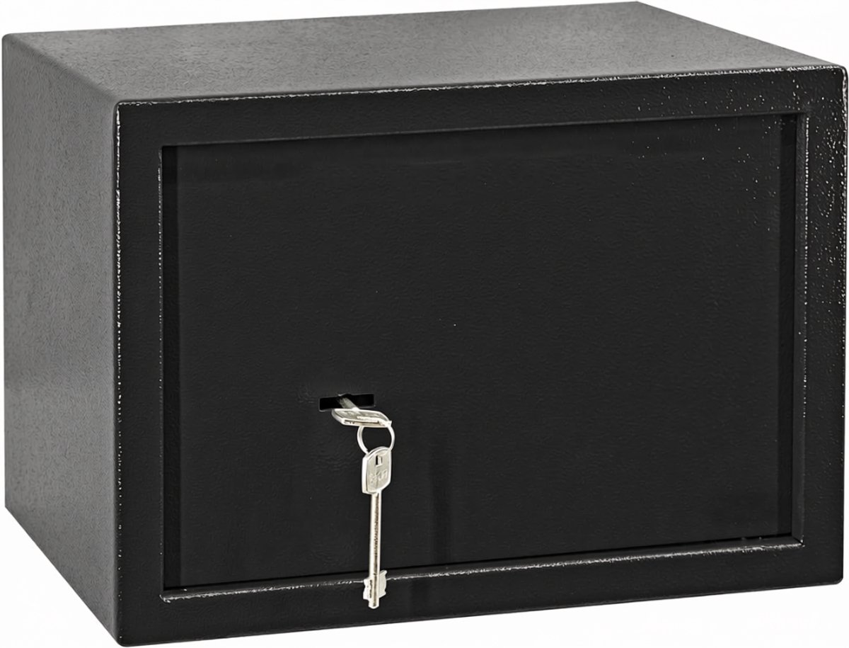 SNJY® Kluis Brandwerend - Kluisje met Sleutel - Documentenkluis - 25D x 35B x 25H cm - Zwart