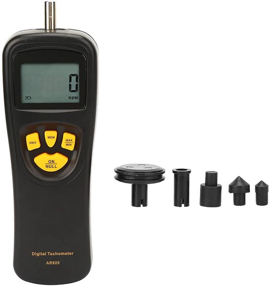 Digitale Toerenteller - Rotatiemeter Windmeter - Nauwkeurig Meten - LCD Achtergrondverlichting - 05-19999 RPM - Grijs — afbeelding 3