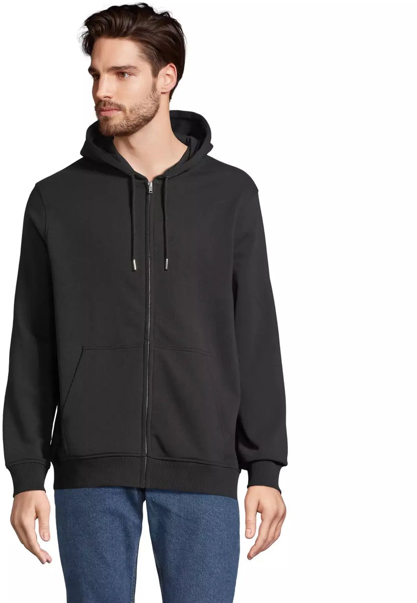 SOL'S Unisex Full-Zip Hoodie Calipso L04237 - Black - 3XL
