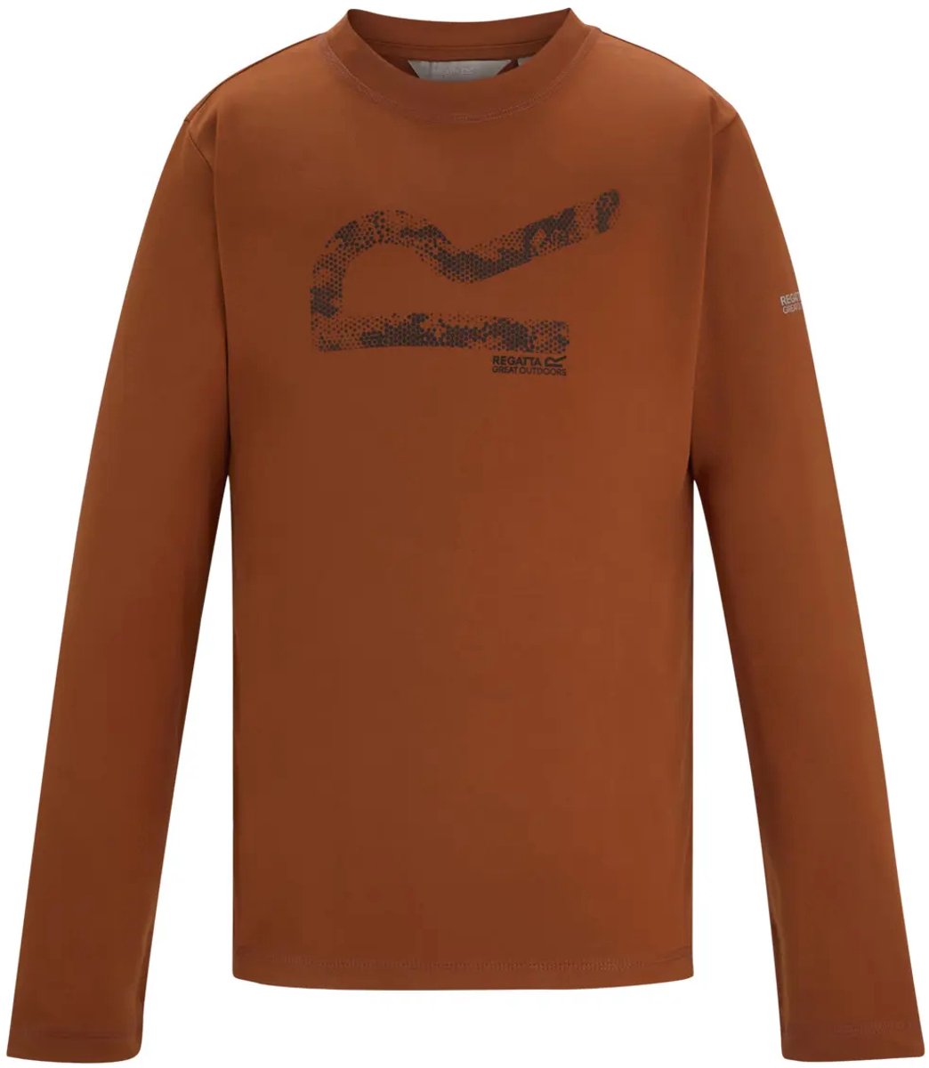 T-shirt met lange mouwen kind Regatta Alvarado Bruin