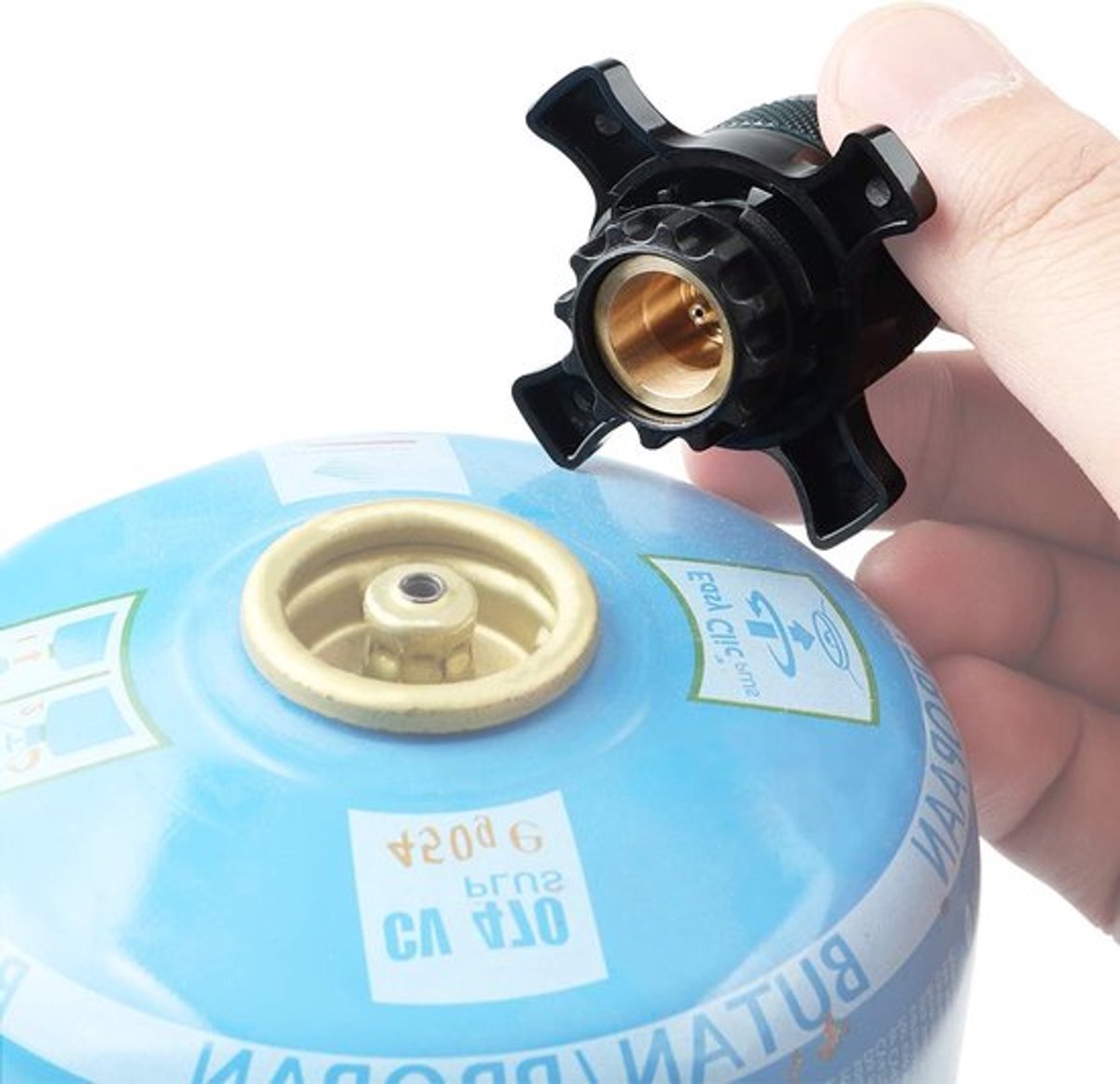 Cartridge Adapter voor Campingaz CV Gascartouche, Overgang van bayonet naar 7/16" Draadcartridges voor kamperen en buitenactiviteiten