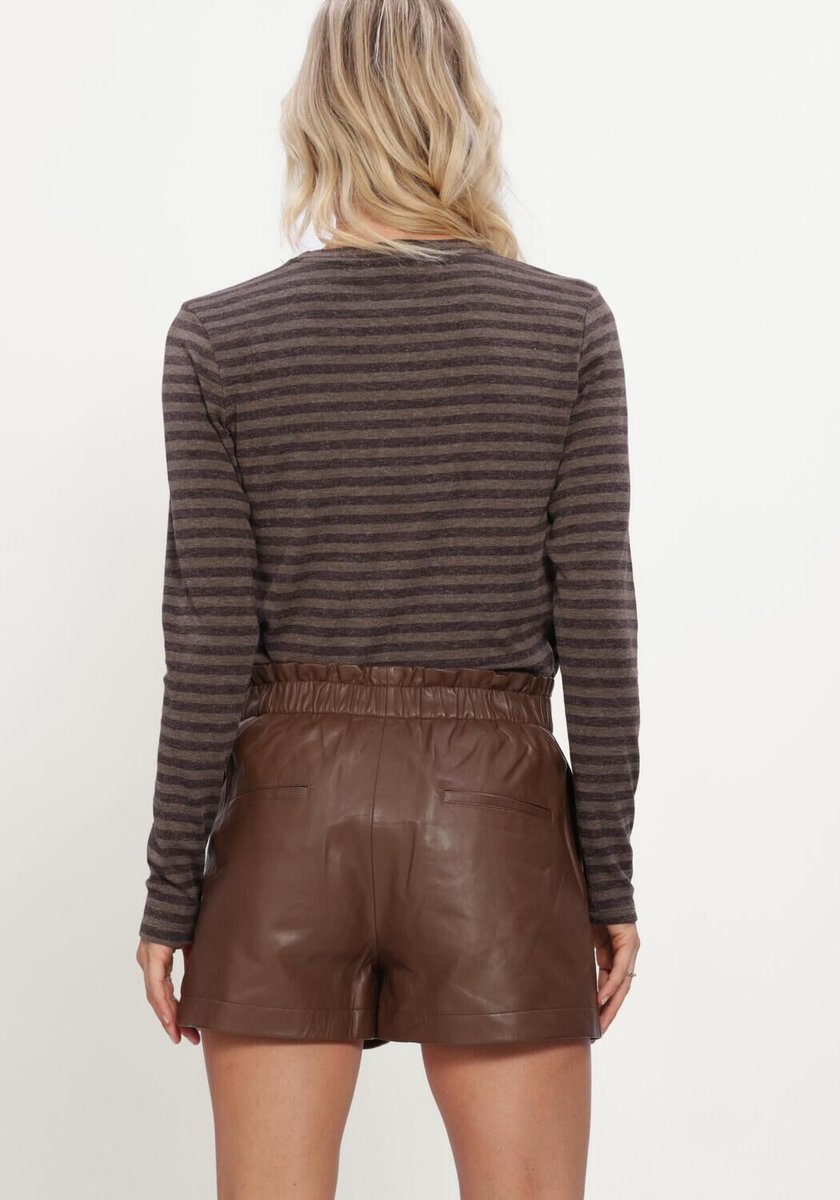Ruby Tuesday Cibris Longsleeves Striped Tee Dames - Topjes - Bruin - Maat 40