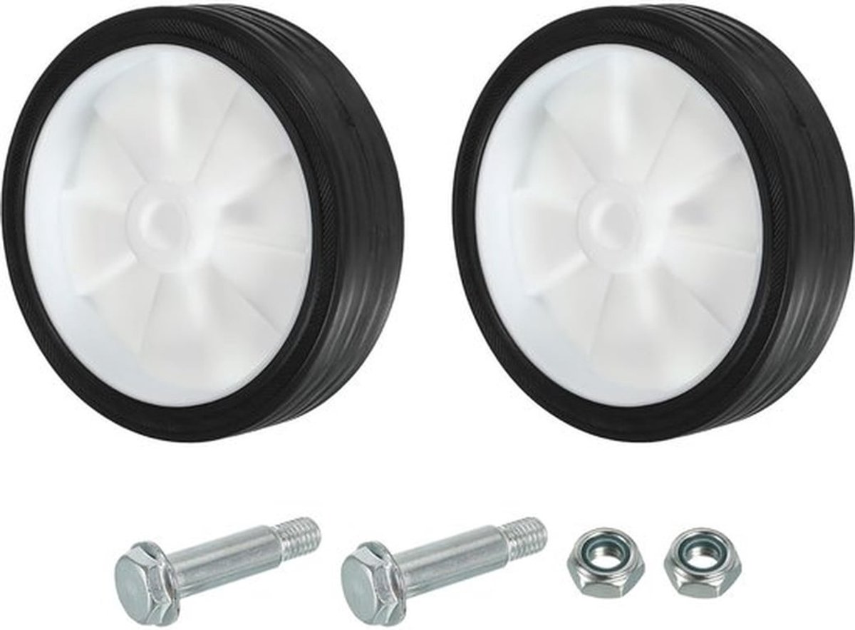 4.5 Inch Wielen - 2 Stuks Universele Vervangingsonderdelen - 12mm Montagegat voor Makkelijke Mobiliteit - Wit