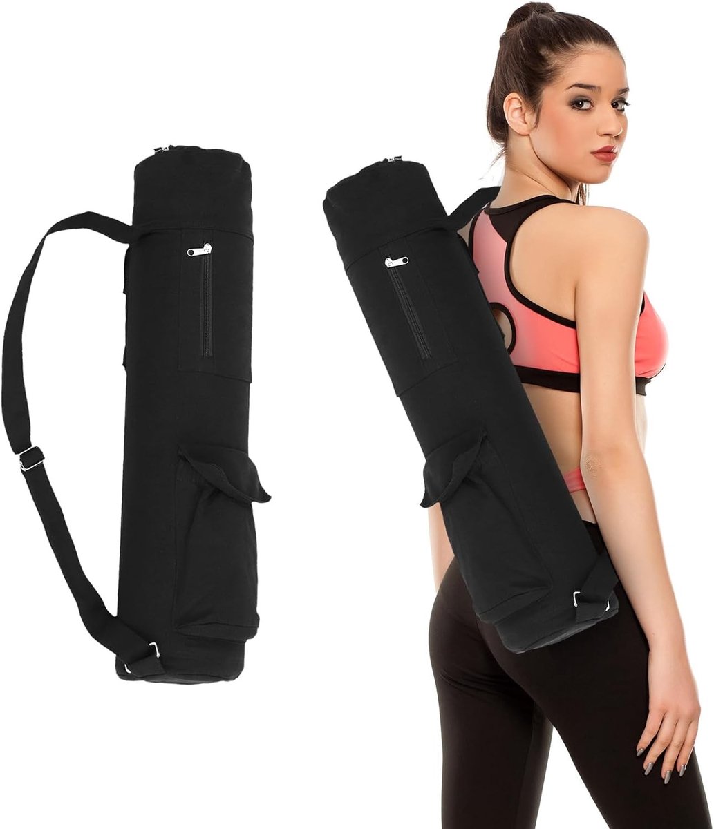 Yoga Mat Tas met Verstelbare Schouderband en Opbergruimte voor Yogamat en Accessoires
