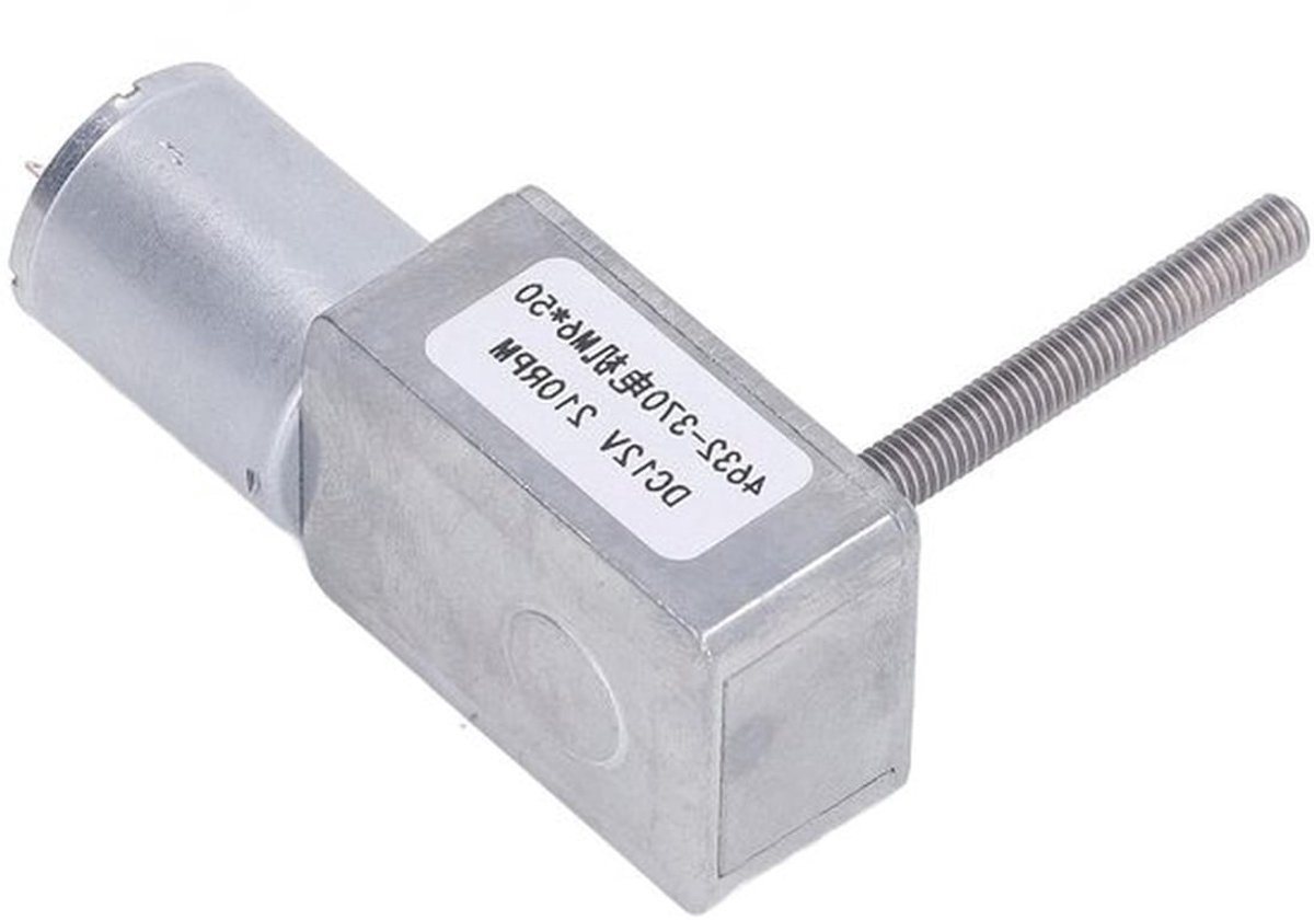 DC Motor 12V | Micro omgekeerde snelheidsreductiemotor | Raamopener motor | 210 tpm | M6 x 50mm