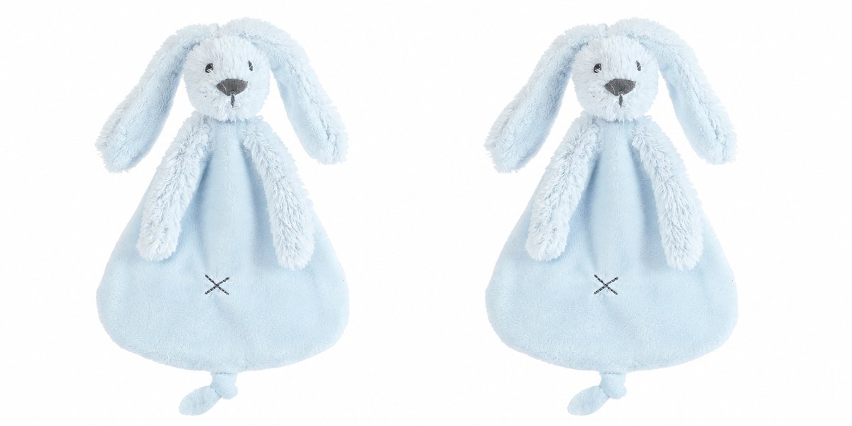 2 Happy Horse Richie Knuffeldoekjes - blauw - Baby cadeau - Kraamcadeau - Tuttle doekjes