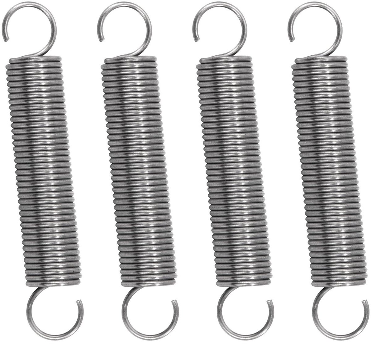 Trekveren met haak - Spanveren set - Onderdelen vervangen - Roestvrij staal 304 - 10 stuks 45mm - Zilverkleurig