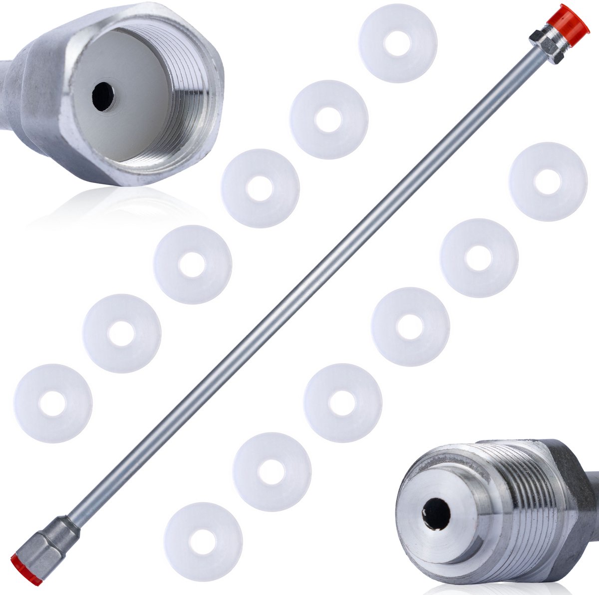 Rosfix Hogedruklans Set 75 cm - 7/8" Gwint - 290 bar, 22 mm, 12 Afdichtingen - Voor Verfspuit