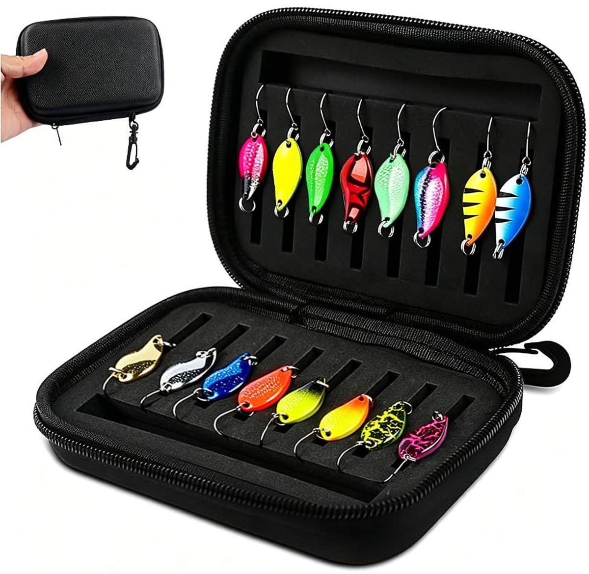 Omgoods - Set van 16 Trout Lepels met Opbergdoos
