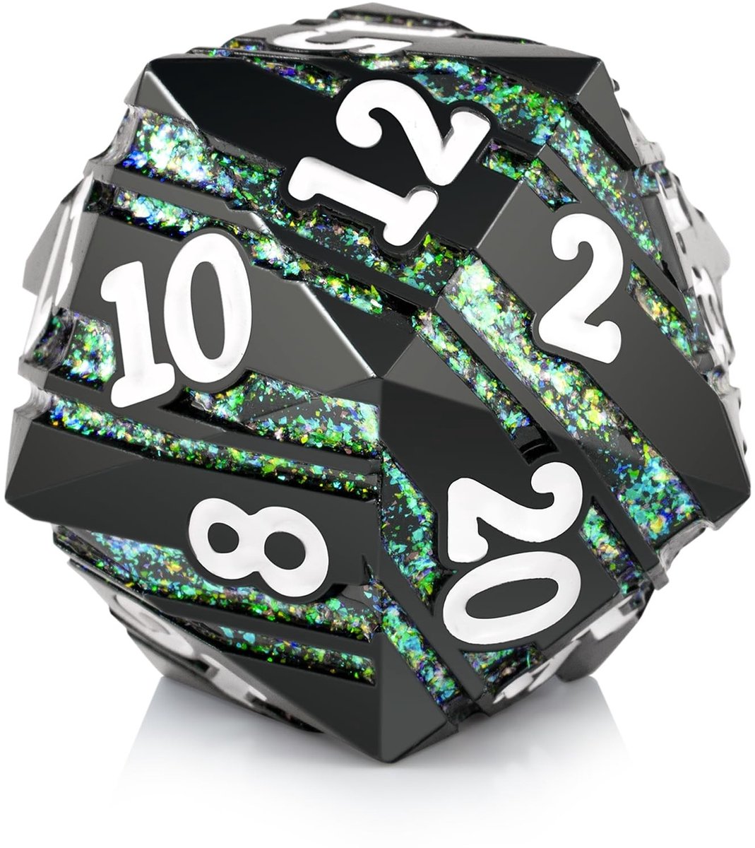 Omgoods - Grote Metalen D20 Dobbelstenen voor Dungeons & Dragons