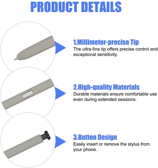 S Pen Pen zonder Bluetooth voor Galaxy S25 Ultra, compatibel met Samsung Galaxy S25 Ultra, Samsung S25 — afbeelding 3