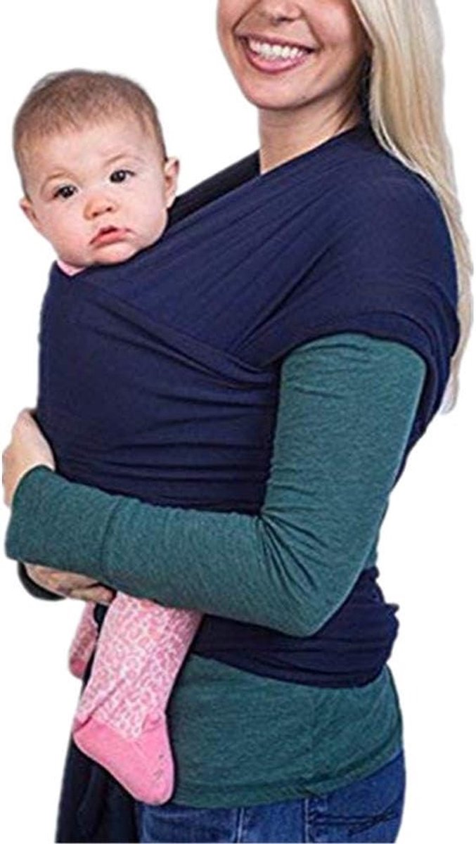 Comfortabele Draagzak voor Pasgeborenen en Peuters tot 16 kg - Donkerblauw, Ergonomisch en Ademend