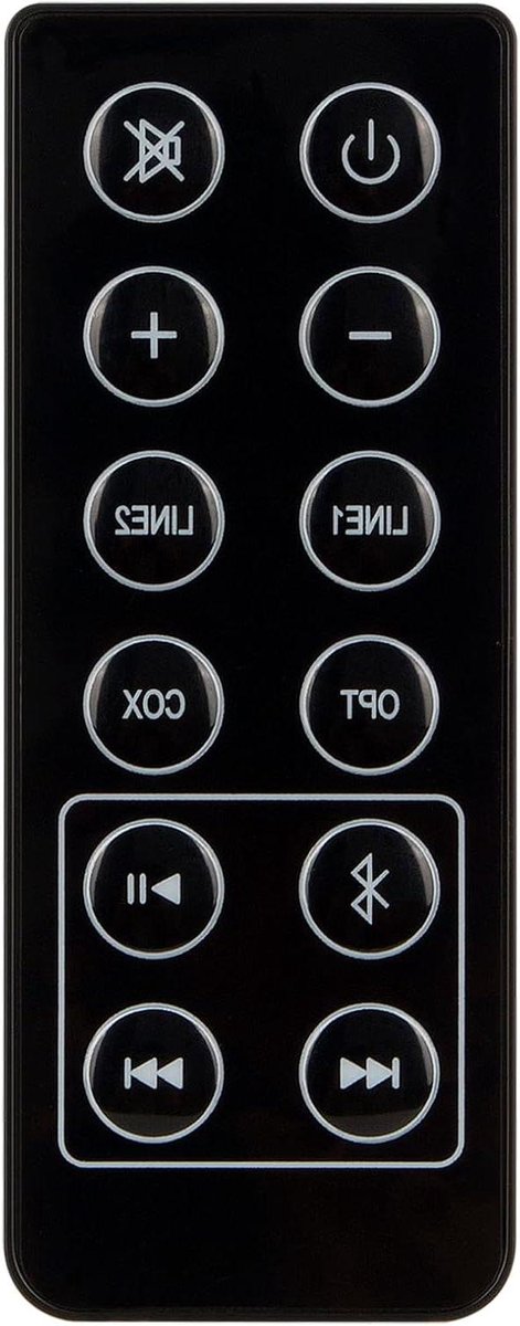 Vervangende Afstandsbediening - Universele Bediening - Geluid Installeren - Geen Setup Nodig - 10 Meter Bereik - Zwart
