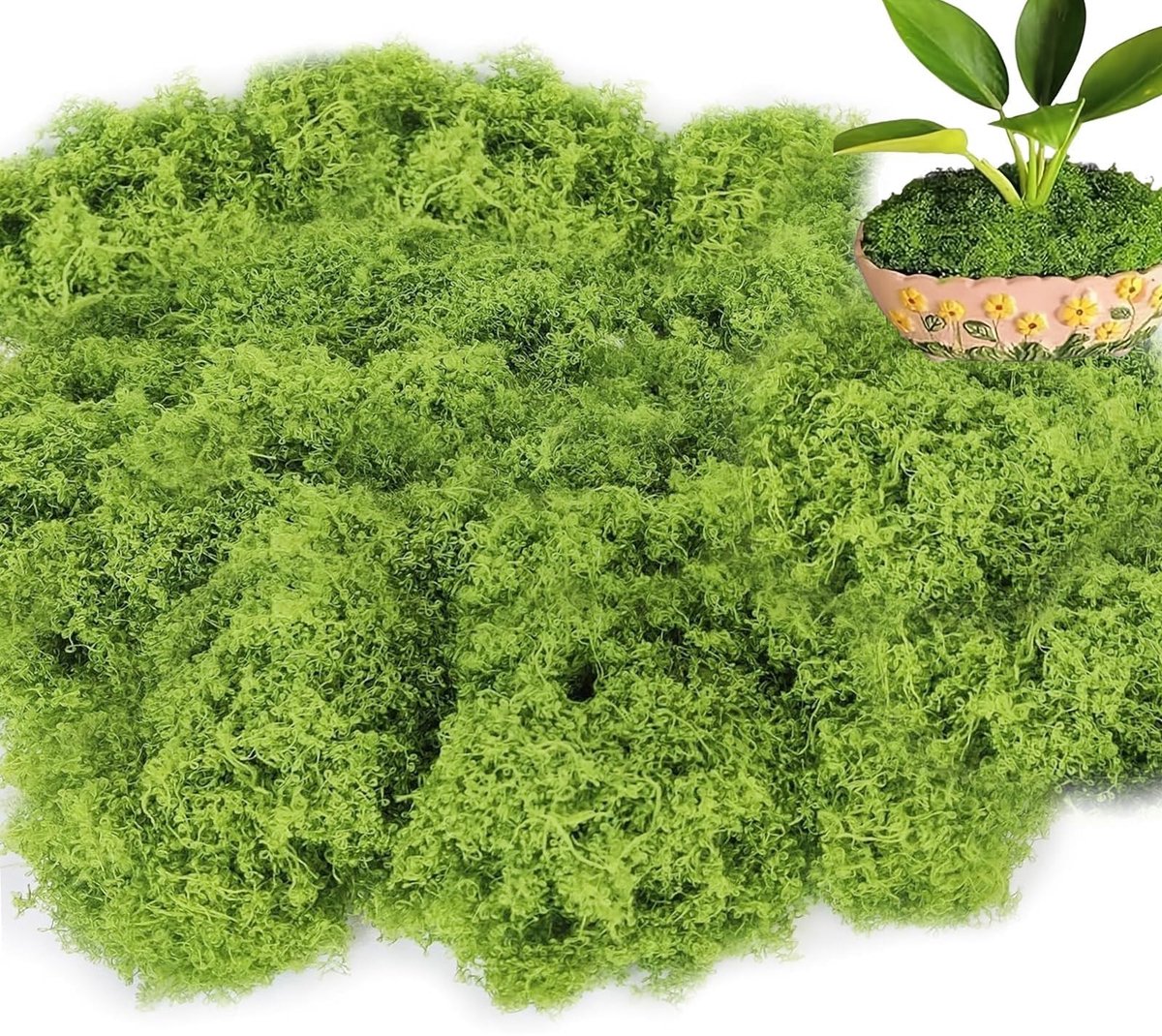 Omgoods - Kunstmos voor Decoratie, 100 g Lichtgroen