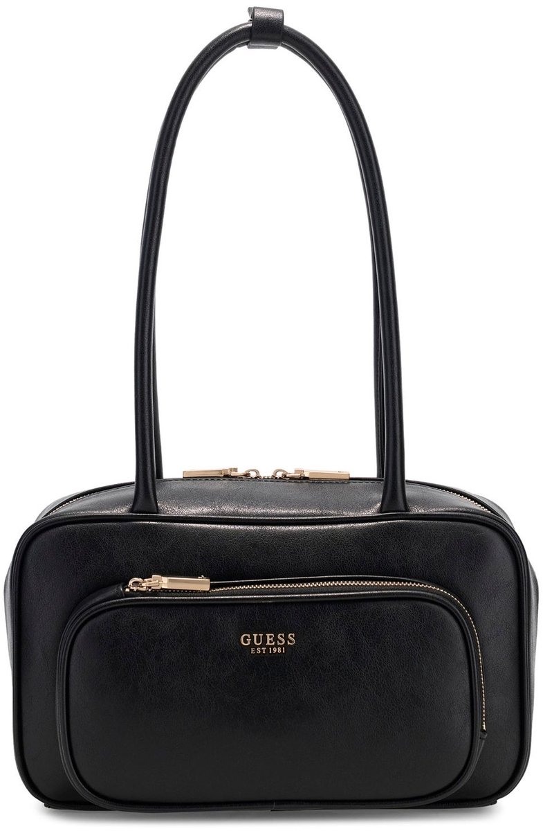 GUESS schoudertas Bronna Shoulder Satchel Black zwart