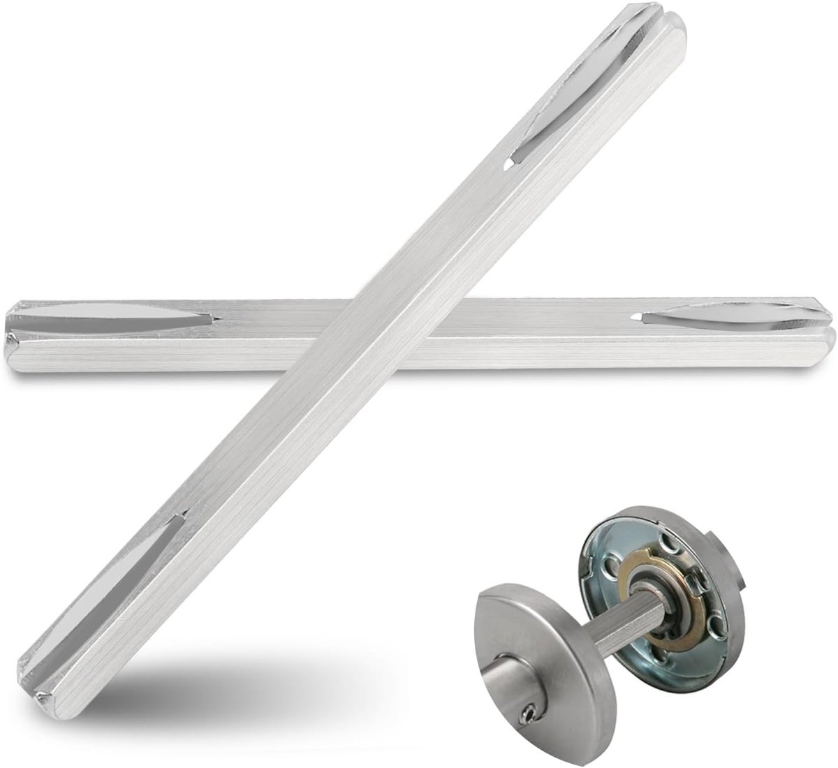 2 Stuks Deurhendel Spindelstang Vierkante Pin 8mm x 100mm Gegalvaniseerd Staal Vervangingspin voor Deuren en Meubels, Duurzaam en Betrouwbaar Deuraccessoire