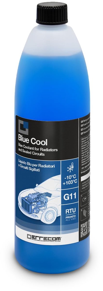 Koelvloeistof -10°C/+103°C, 1 Liter, G11 met NAP Free-Inhibitor