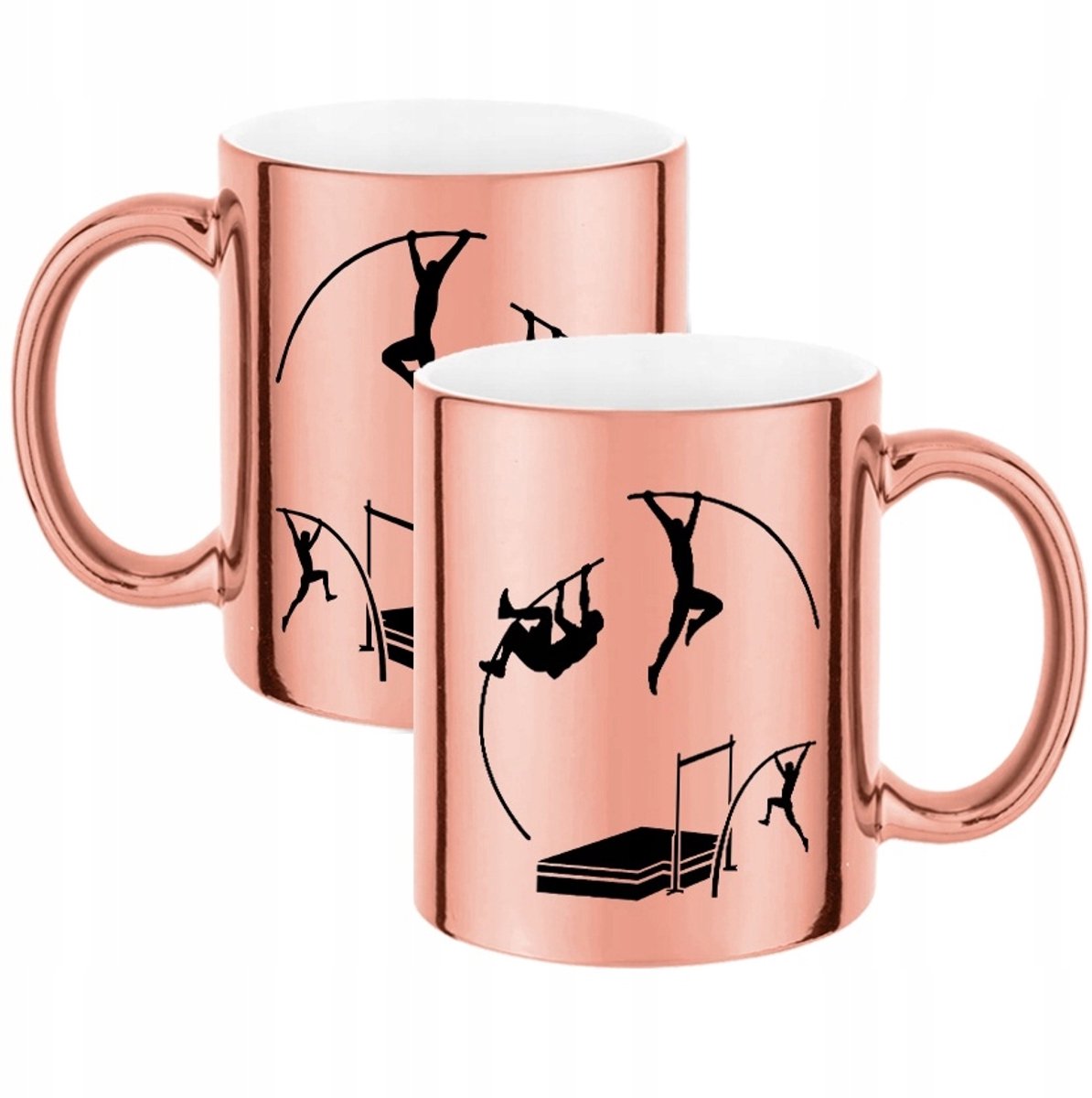 Merkloos Glanzende Roze Mok - Perfect Cadeau voor Atleten