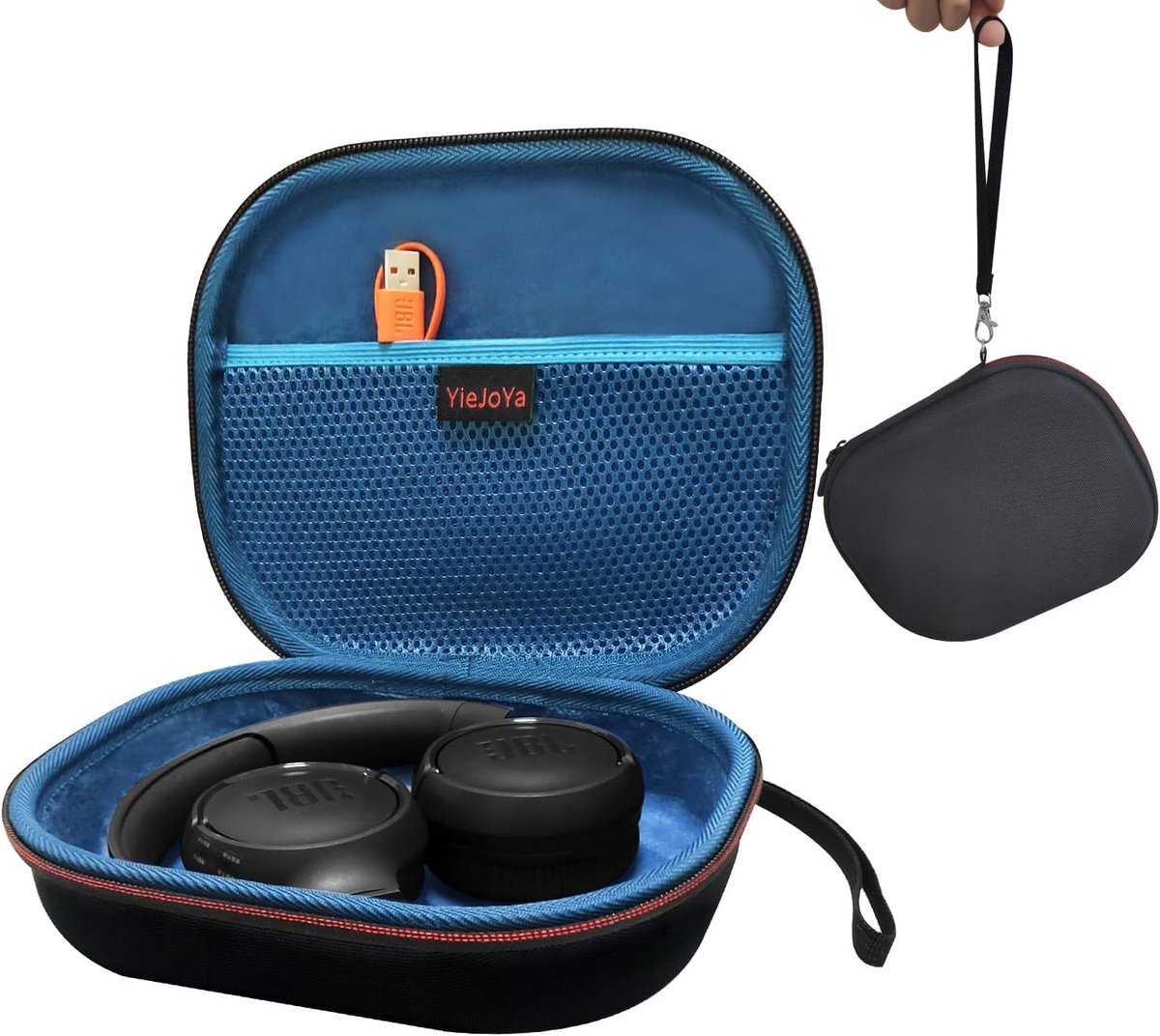 Duurzame Hard Case voor Draadloze On-Ear Bluetooth Hoofdtelefoons, Bescherming en Transport voor Diverse Modellen, Geschikt voor 510BT, 520BT, 760NC en Meer (Zwart)