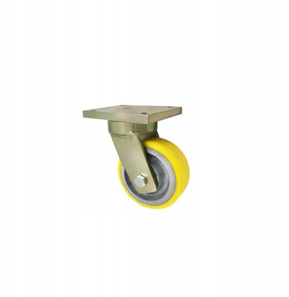Zwenkwiel gietijzer-polyurethaan 160mm, zware belasting 600kg