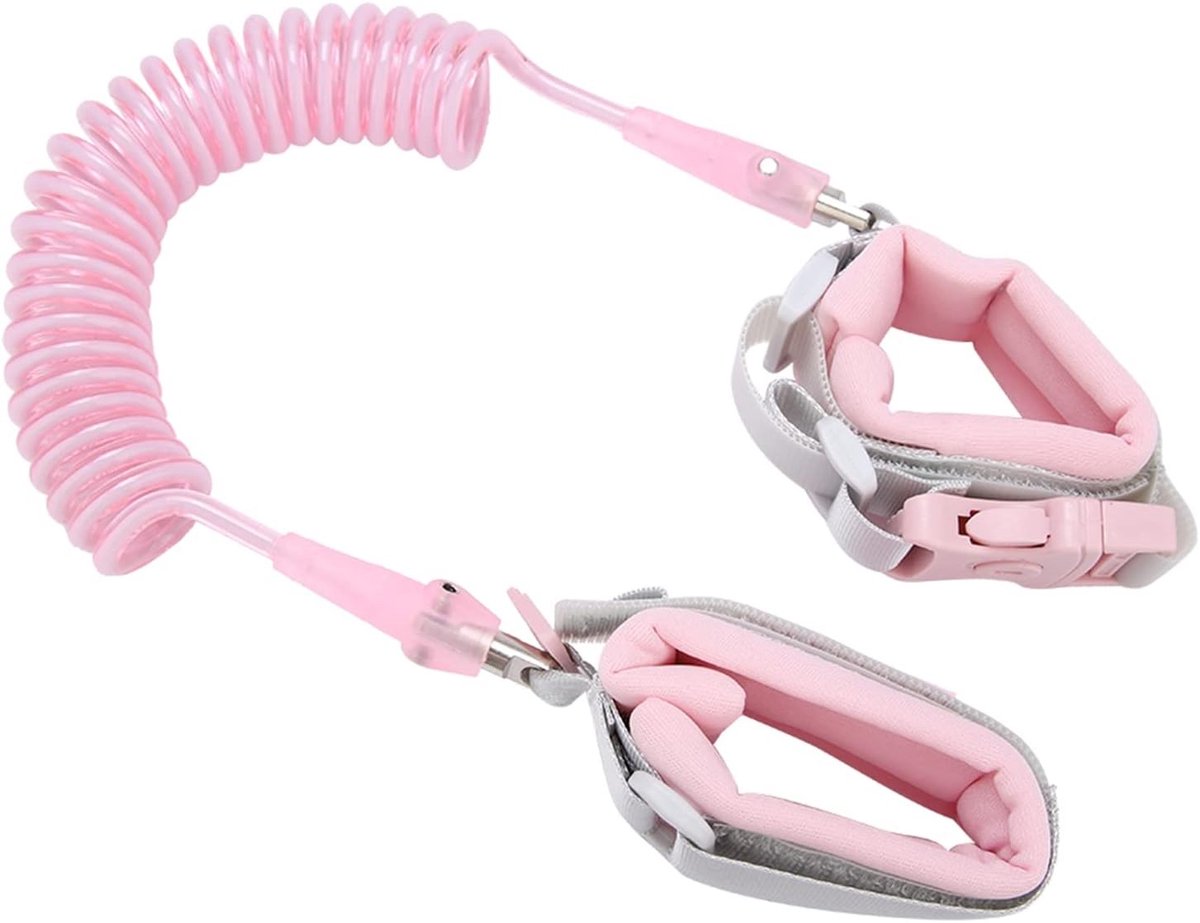 Veiligheidsharnas voor Kinderen met Anti-Verlies Polsband - Wandelen, Speelgoed en Buitenactiviteiten (Roze)