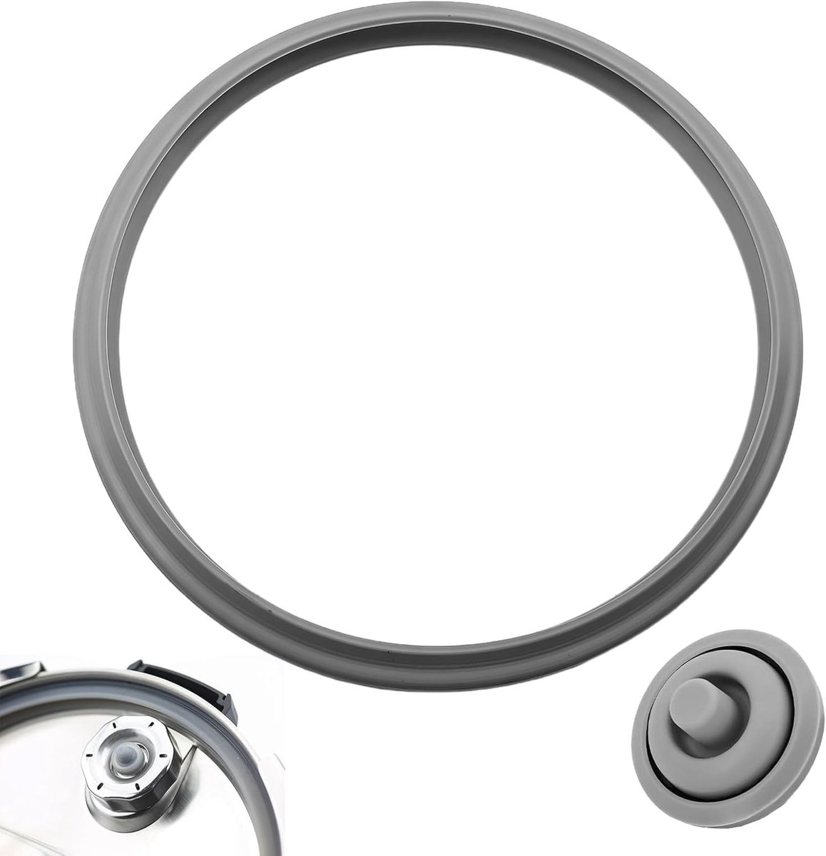 Sealing Ring Set voor Perfecte Drukpan, 22 cm Rubber Ring en Kooksignaal Seal, Geschikt voor 2.5L, 3L, 4.5L, 6.5L, 8.5L - Duurzaam, Vervangbaar en Hoogwaardige Kookaccessoires