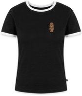 Star Wars Chewbacca Borstprint Vrouwen Contrast Shirt